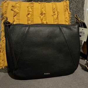 NEW Fossil crossbody black purse